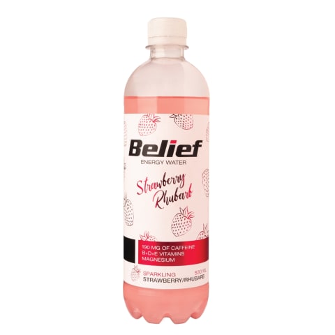 Maasika-raberberi maitseline energiavesi, BELIEF, 530 ml