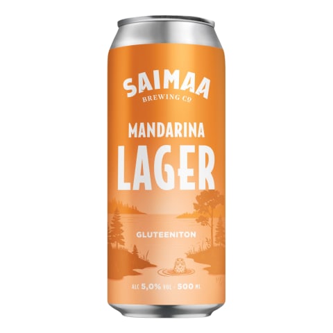 Õlu Saimaa Mandarina Lager gl.vaba 5,0% 0,5l