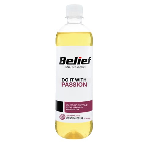 Belief gaseeritud energiavesi 0.53L Passion fruit
