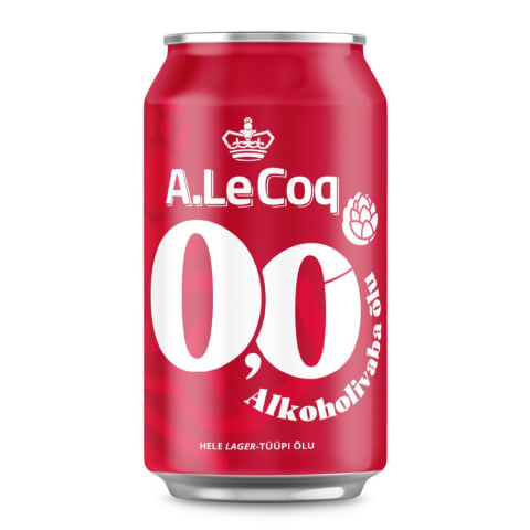 Alkoholivaba õlu A.Le Coq, A. LE COQ, 330 ml