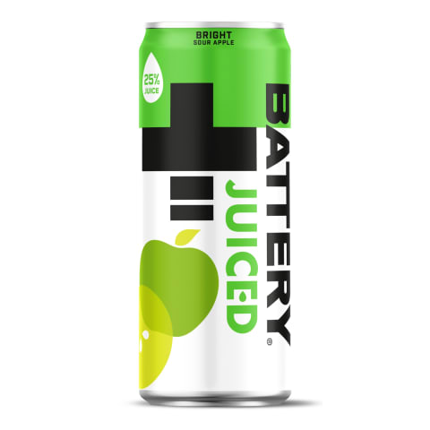 BATTERY Energiajook Juiced Bright Sour Apple 0,33l (purk)