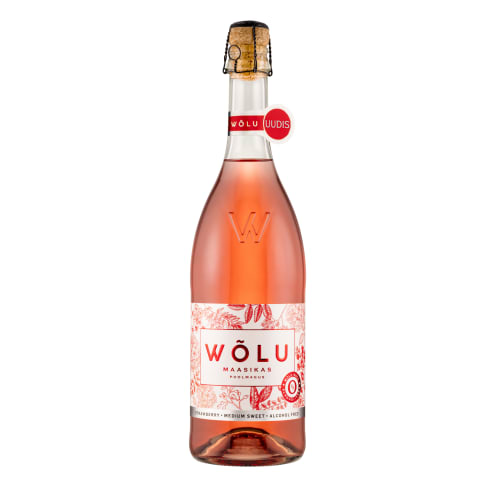 Wõlu Maasikas 0.5% vol 0.75L alkoholivaba vahuvein