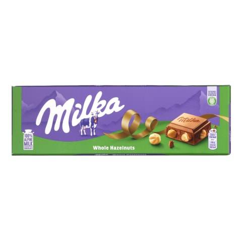 Šokoladas MILKA WHOLE NUTS, 250g