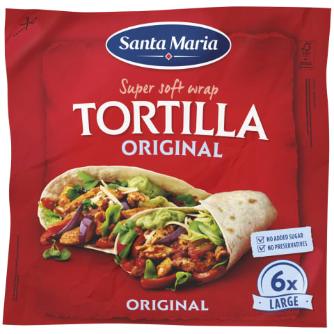 Tortiljas Santa Maria kviešu 371g