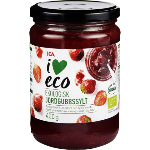 Ekologiškas braškių džemas I LOVE ECO, 400 g