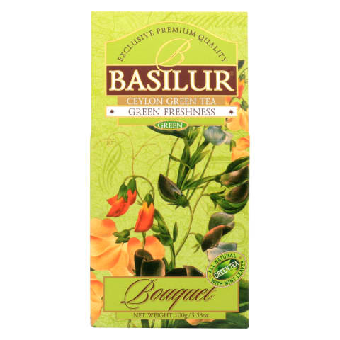 Tee roheline Bouquet Green Freshnes Basilur 100g