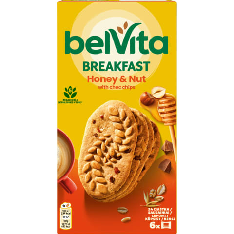 Täisteraküpsised pähkli&meega Belvita 300g