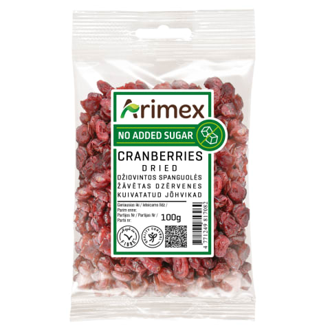 Džiovintos spanguolės ARIMEX, 100g