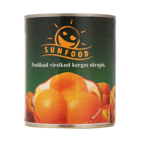 Virsikud poolikud Sunfood 820g
