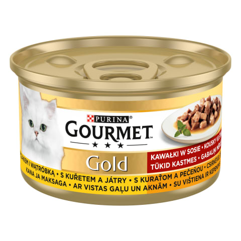 Kačių ėdal.višt.kepen. GOURMET GOLD,85g