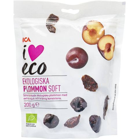 Žāvētas plūmes I Love Eco mīkstas 200g