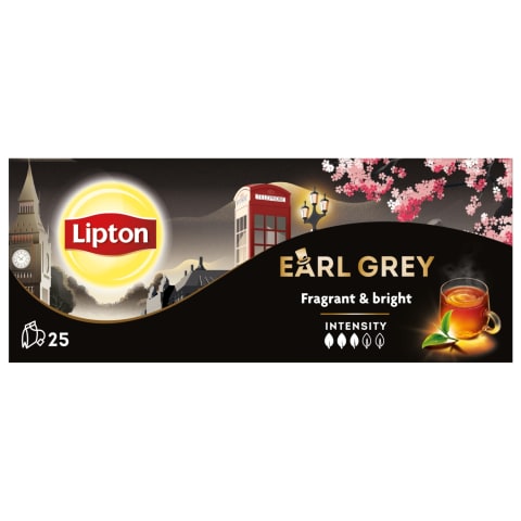 Juodoji arbata LIPTON EARL GREY, 25 vnt.