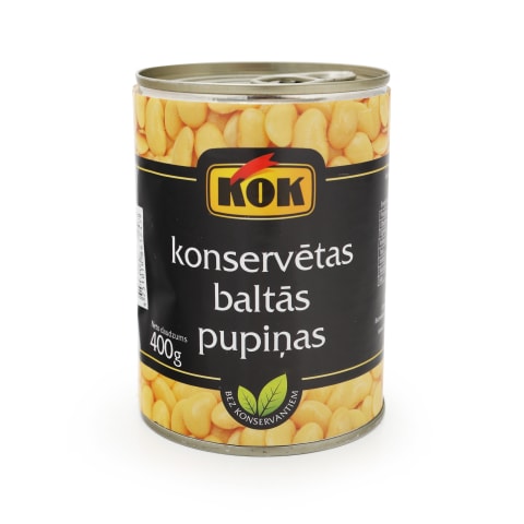 Konservētas pupiņas Kok baltās 400g/240g