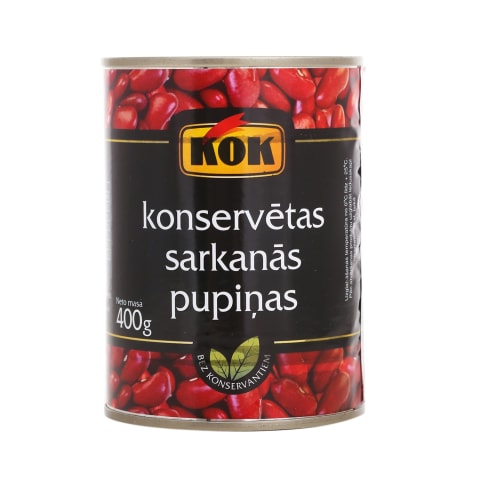 Konservētas pupiņas Kok sarkanās 400g/240g