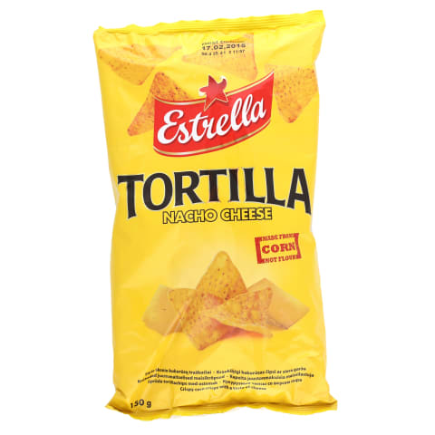 Tortilla čipsi Estrella ar sieru 150g