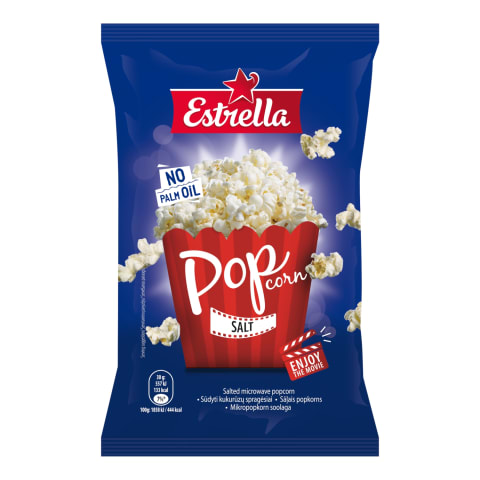 Mikropopcorn soolaga, ESTRELLA, 90 g