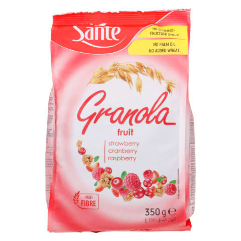 Krõbe müsli punaste marjadega, SANTE, 350 g