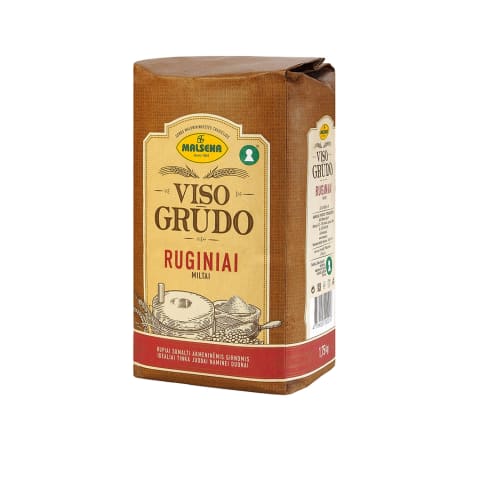 Viso grūdo ruginiai miltai MALSENA, 1,75 kg