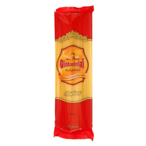 GINTARINIAI viso grūdo spagečiai, 400g