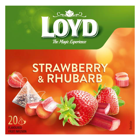 Tēja Loyd Pyramids zemeņu rabarb. garša 20x2g