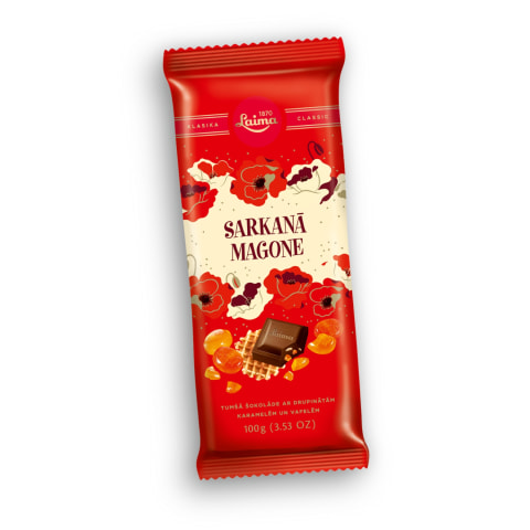 Tumšā šokolāde Laima Sarkanā Magone 100g