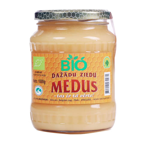 Medus Vecmuižnieki dažādu ziedu EKO 1kg