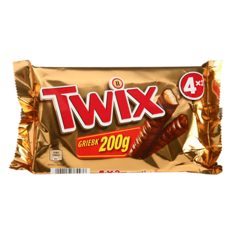 Šokol.batonėlis TWIX, 4 vnt. (2 x 25g), 200g