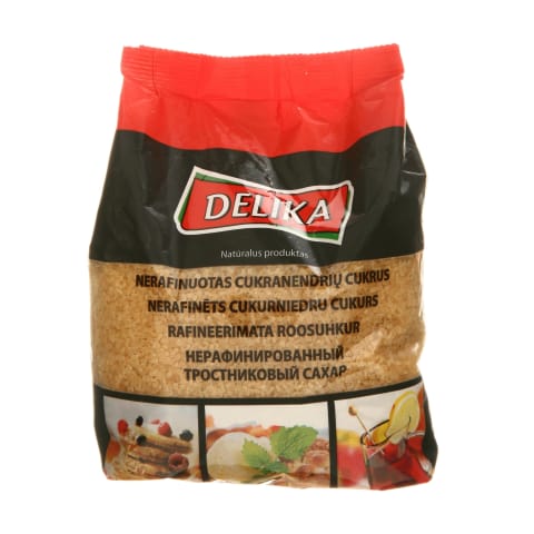 Nerafinuotas cukranendrių cukrus DELIKA, 500g