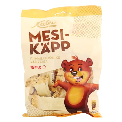 Piimabatoonike vahvliga Kalev Mesikäpp 150g