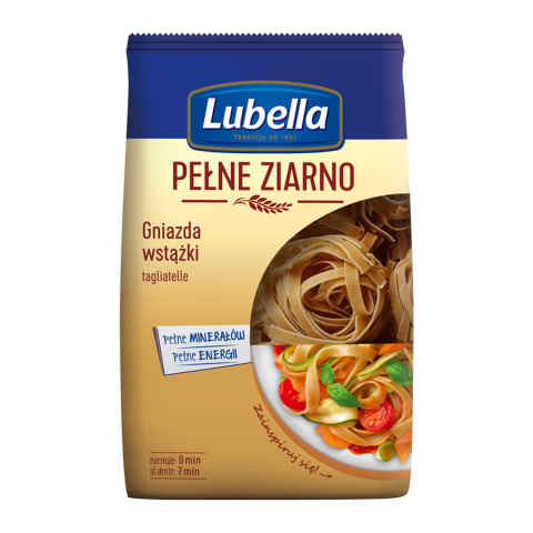 Pilno grūd. makaronai LUBELLA, lizdel., 400 g