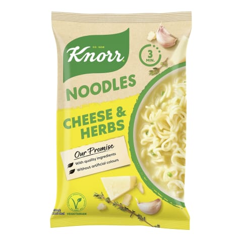 Nūdeles Knorr ar sieru, zaļum. ātri pag. 61g