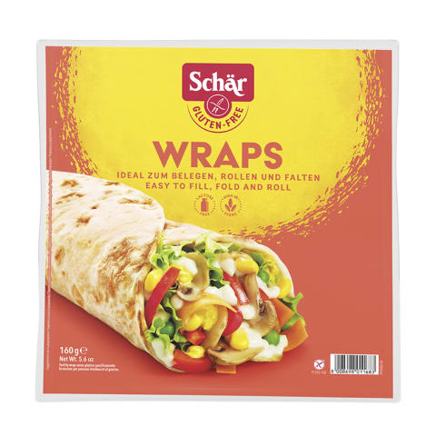 Tort.duona be glit.SCHAR WRAP,160 g