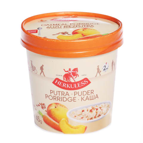 Auzu biezputra Herkuless ar persikiem 45g