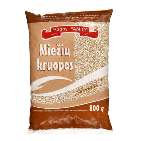 Miežių kruopos HAPPY FAMILY, 800 g