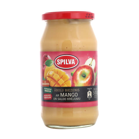 Biezenis Spilva ābolu mango ar krējumu 500g