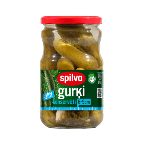 Gurķi Spilva sālīti 670g/370g