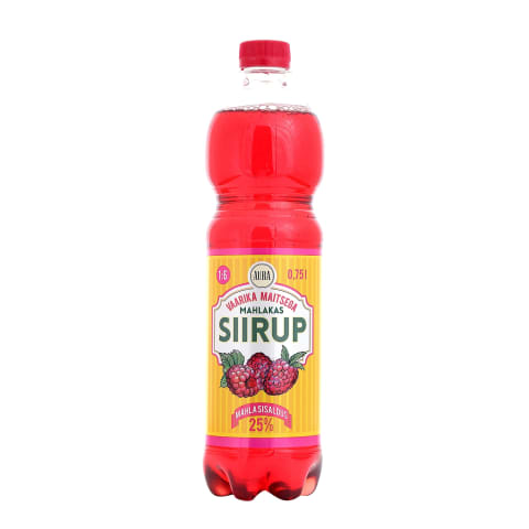 Siirup vaarikamaitseline Aura 0,75l