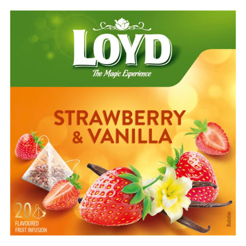 Tee marja maasika- ja vaniljemaitseline Loyd 20x2g