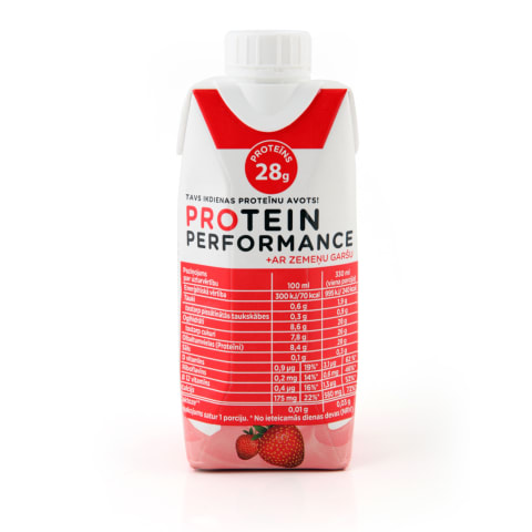 Dzēriens Protein Performance zemeņu 0,33l