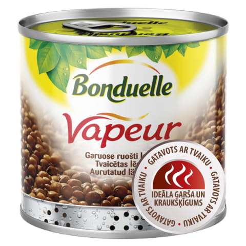 Läätsed aurutatud Bonduelle Vapeur 310g/265g