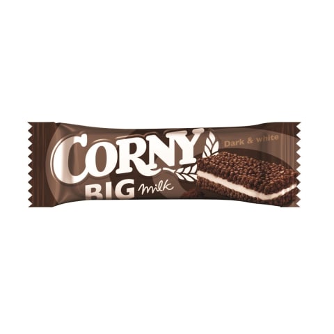 Batonėlis CORNY BIG MILK DARK & WHITE, 40 g