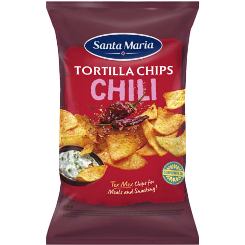 Tortiljakrõpsud tšilli Santa Maria 475g