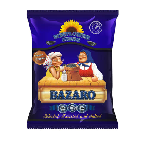 Grauzd. saulespuķu sēklas Bazaro ar sāli 100g