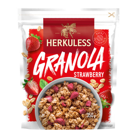 Granola musli Herkuless ar zemenēm 350g