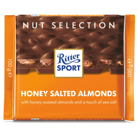 Piena šok. Ritter Sport mand. medū/sālī 100g