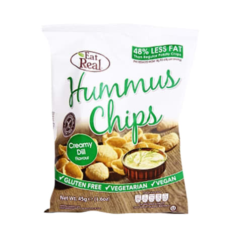 Humuso ir krapų sk. traškučiai EAT REAL, 45g