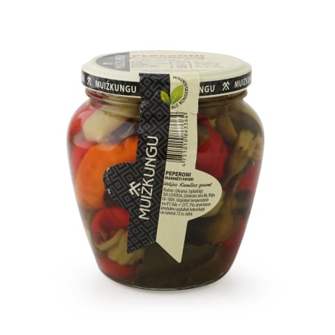 Marinēti pipari Muižkungu peperoni 530g