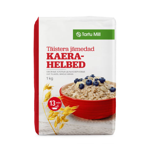 Täistera jämedad kaerahelbed, TARTU MILL, 1kg