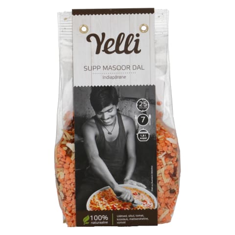 Läätsesupp masoor dal Yelli 250g