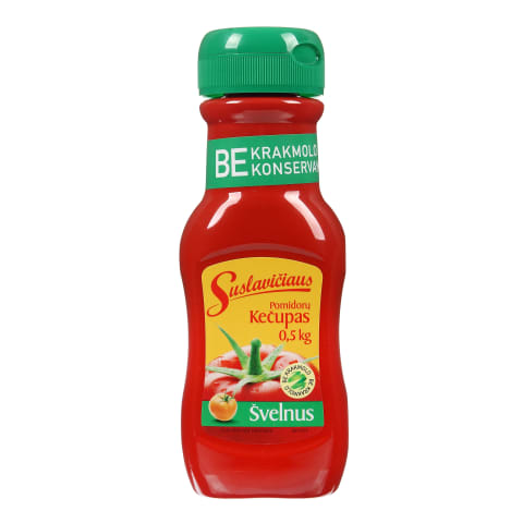 Švelnusis SUSLAVIČIAUS pomidorų kečupas, 500g